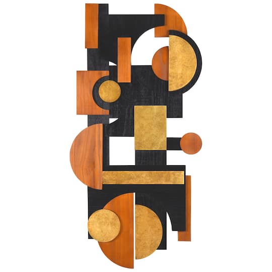 Empire Art Direct 48" x 24" Amber Embraces I Hand Made Dimensional Abstracts Wall Art